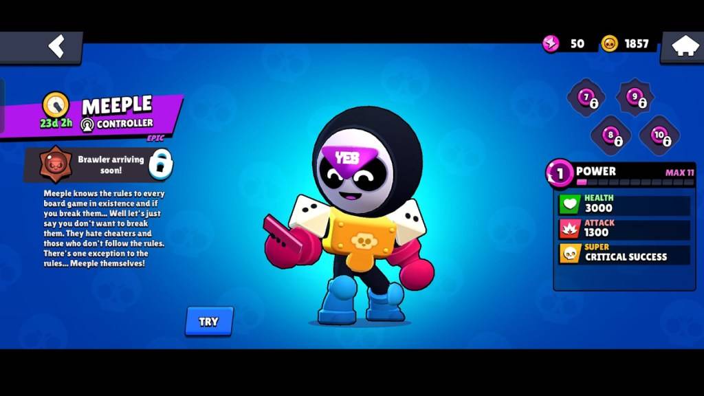 Trang hồ sơ Meeple trong Brawl Stars.