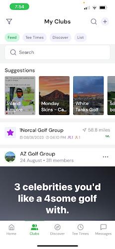 GolfLync Social Media for Golf Ảnh chụp màn hình 1