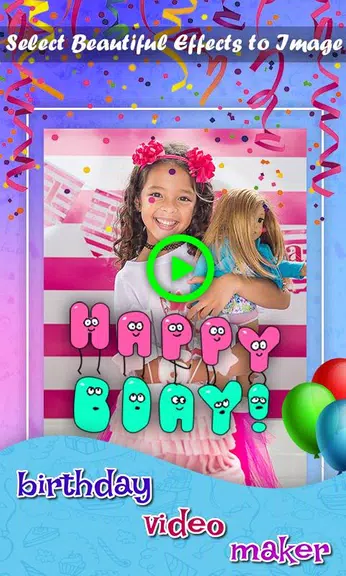 Birthday Video & Status Maker Capture d'écran 0