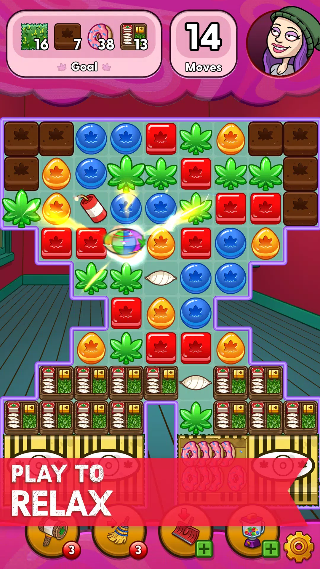 Bud Farm: Munchie Match ဖန်သားပြင်ဓာတ်ပုံ 2