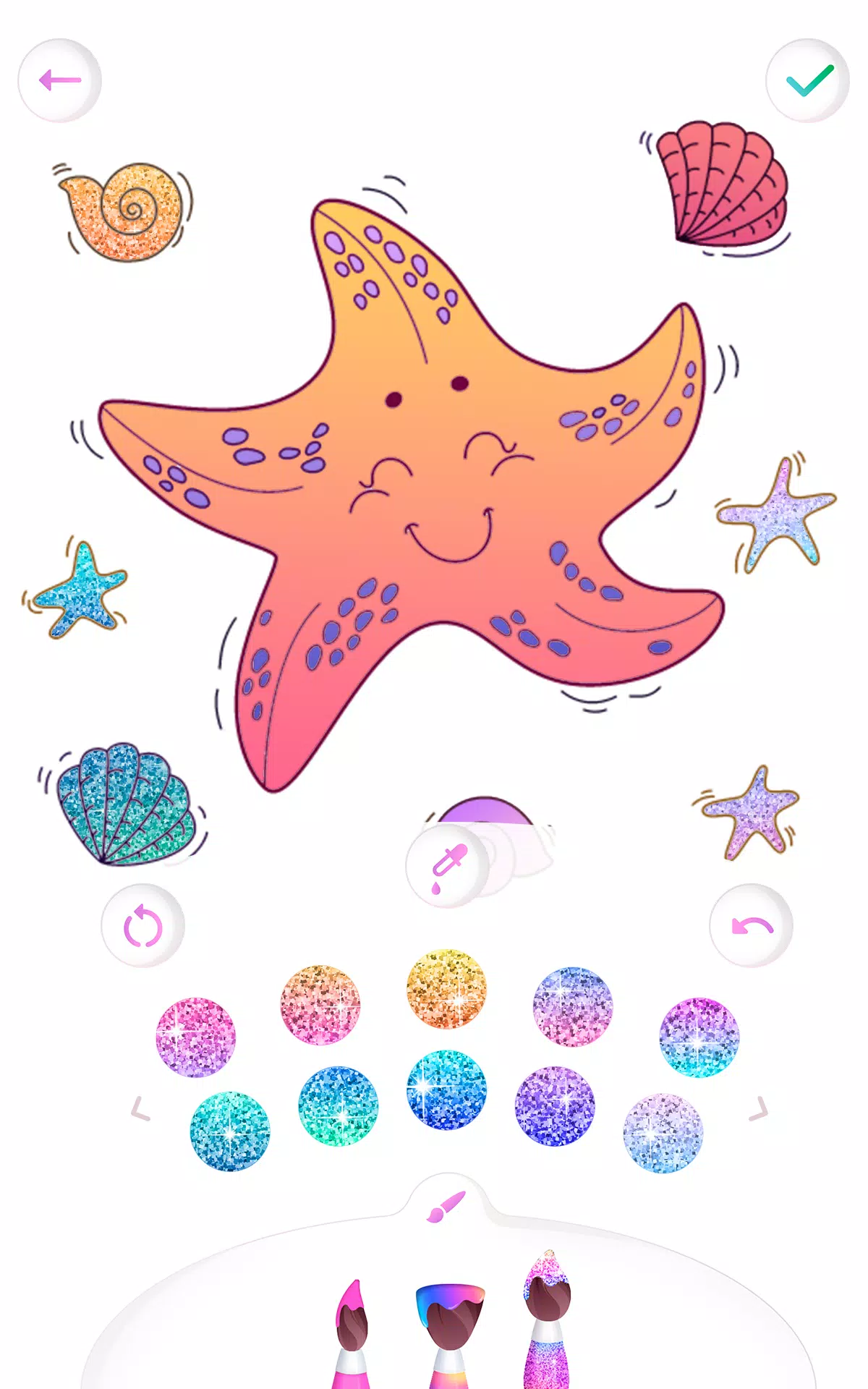 Mermaid coloring book gradient ภาพหน้าจอ 2