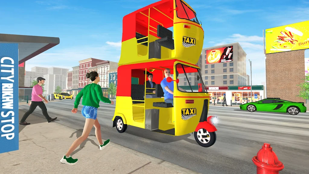 Grand Tuk Tuk Rickshaw Game Zrzut ekranu 1