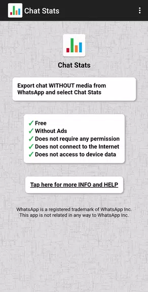 Chat Stats for WhatsApp Скриншот 0