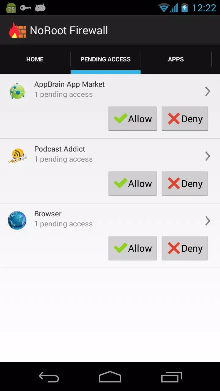 NoRoot Firewall Tangkapan skrin 0