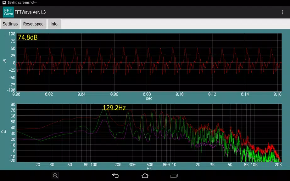 Sound monitor FFTWave Capture d'écran 1