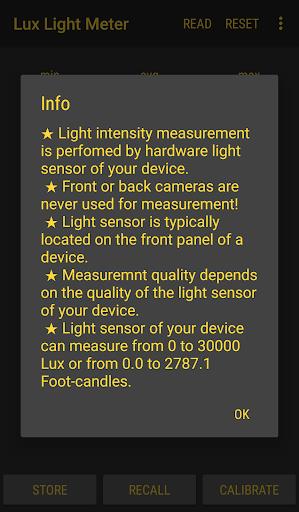 Lux Light Meter Pro Zrzut ekranu 2