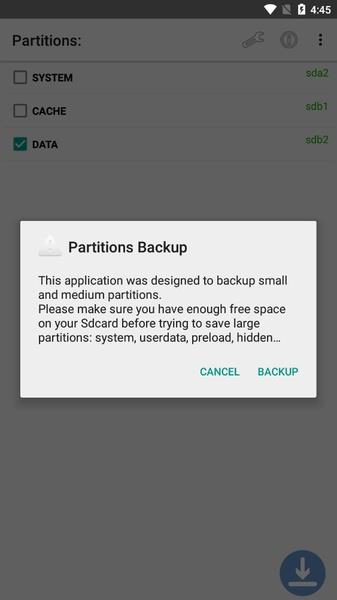 Partitions Backup and Restore Скриншот 3