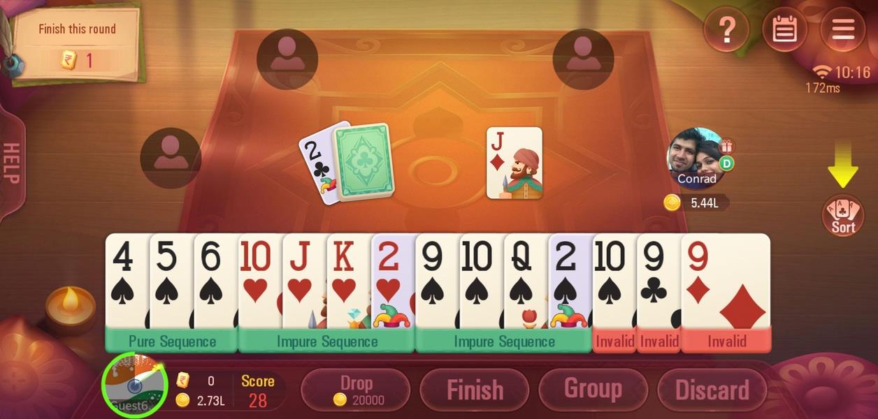 Rummy Plus - Online Indian Rummy 스크린샷 1