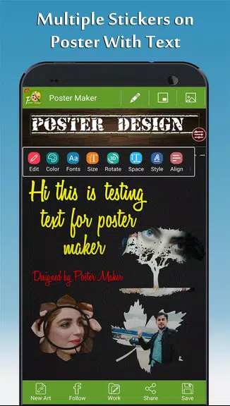 Poster Maker - Fancy Text Art Tangkapan skrin 2