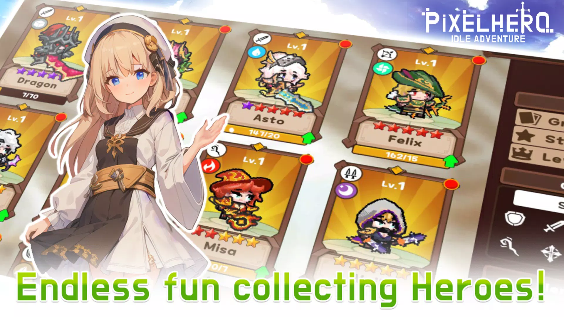 Pixel Heroes Idle Ekran Görüntüsü 1