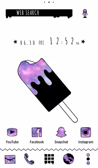 Popsicle Galaxy Theme Captura de pantalla 0