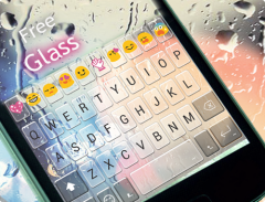 Free Glass Emoji Keyboard Skin Captura de pantalla 2