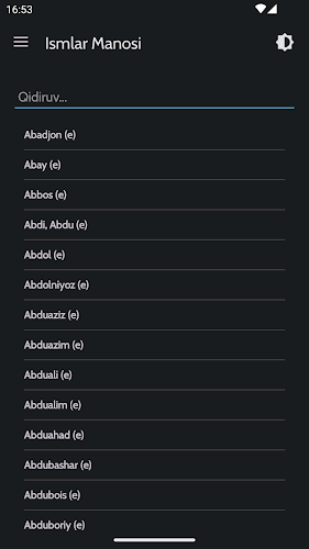 Ismlar manosi - O‘zbek Capture d'écran 3
