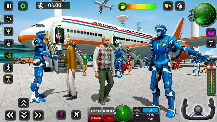 Roboter-Pilot-Flugzeug-Spiele Screenshot 0