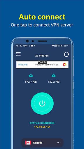 X3 VPN Pro - Fast , Secure & Unlimited VPN Captura de tela 1