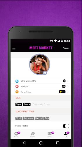 Meet Market: Gay Chat & Dates Tangkapan skrin 2