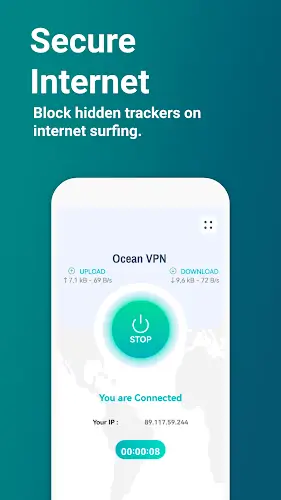 Ocean VPN - Secure VPN Proxy Tangkapan skrin 0