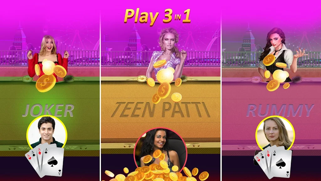 Teen Patti Gold + flash rummy poker callbreak स्क्रीनशॉट 0