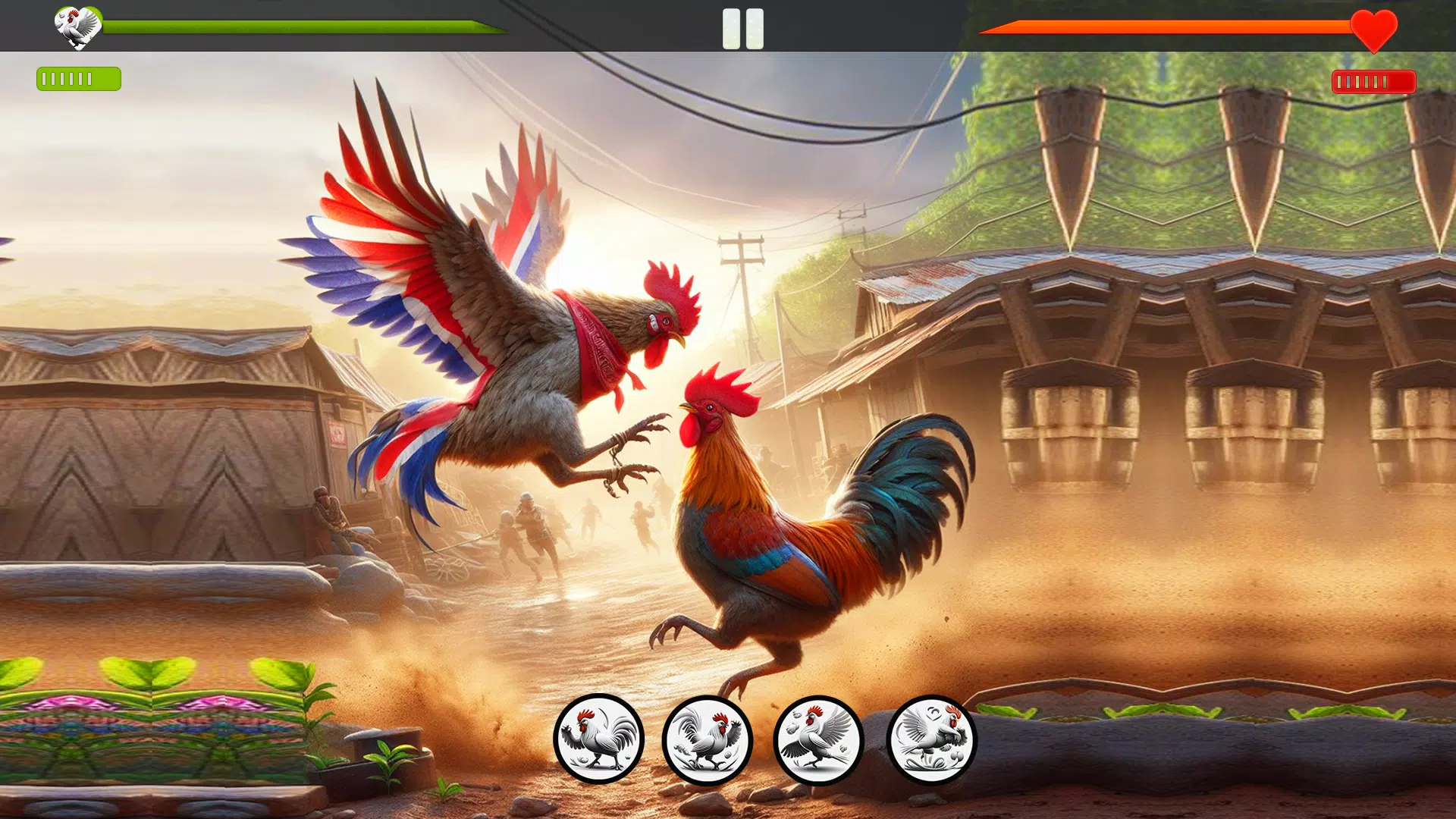 Farm Rooster Fighting Chicks 1 Captura de tela 3