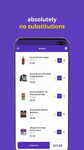 Schermata getir: groceries in minutes 3