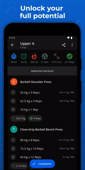 Progression - Fitness Tracker スクリーンショット 1