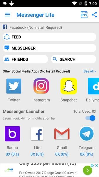 Messenger Pro Lite for Messages Ekran Görüntüsü 0