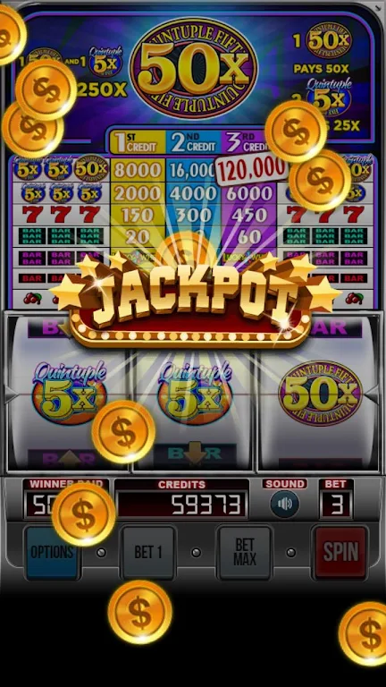 Quintuple 50x Free Slots應用截圖第1張