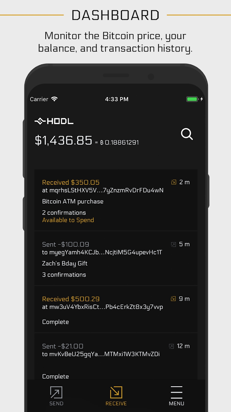 HODL Wallet Tangkapan skrin 2