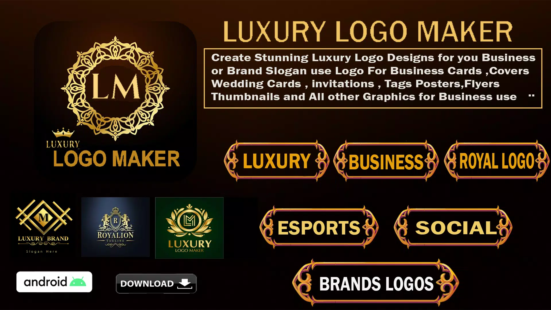 Luxury Logo maker, Logo Design Tangkapan skrin 0