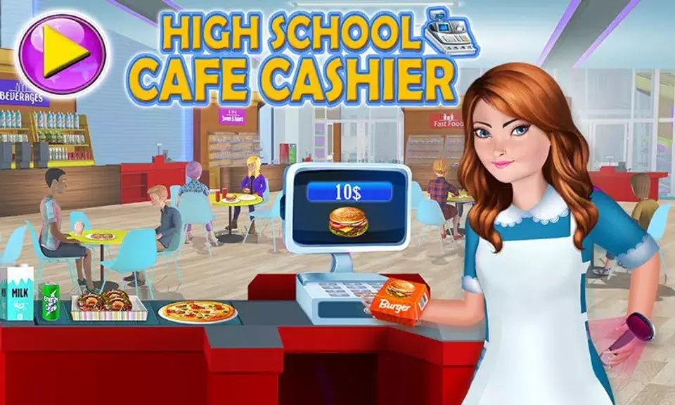 High School Cafe Cashier Games Ekran Görüntüsü 3