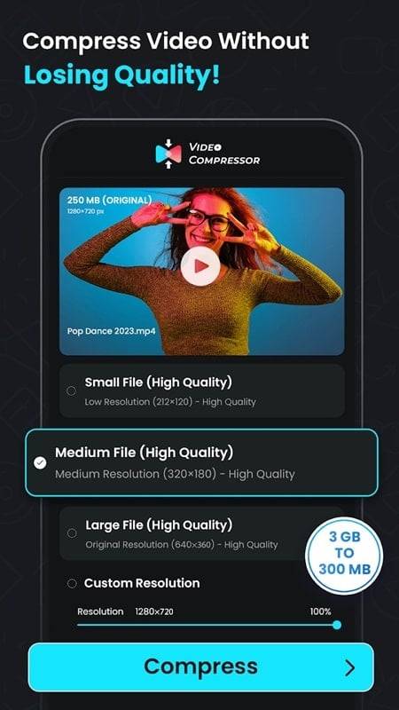 Video Compressor – Reduce Size ภาพหน้าจอ 0