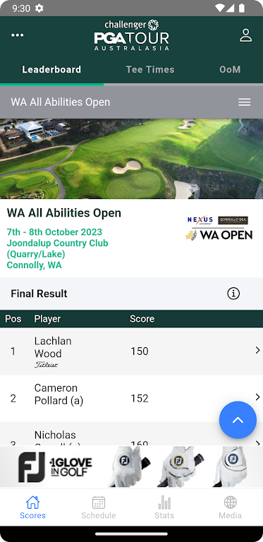 PGA Tour of Australasia ဖန်သားပြင်ဓာတ်ပုံ 0