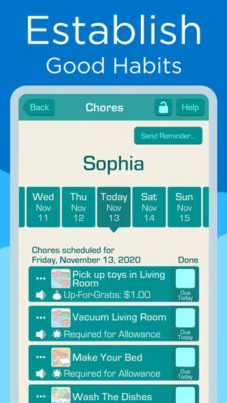 Chores & Allowance Bot Ảnh chụp màn hình 3