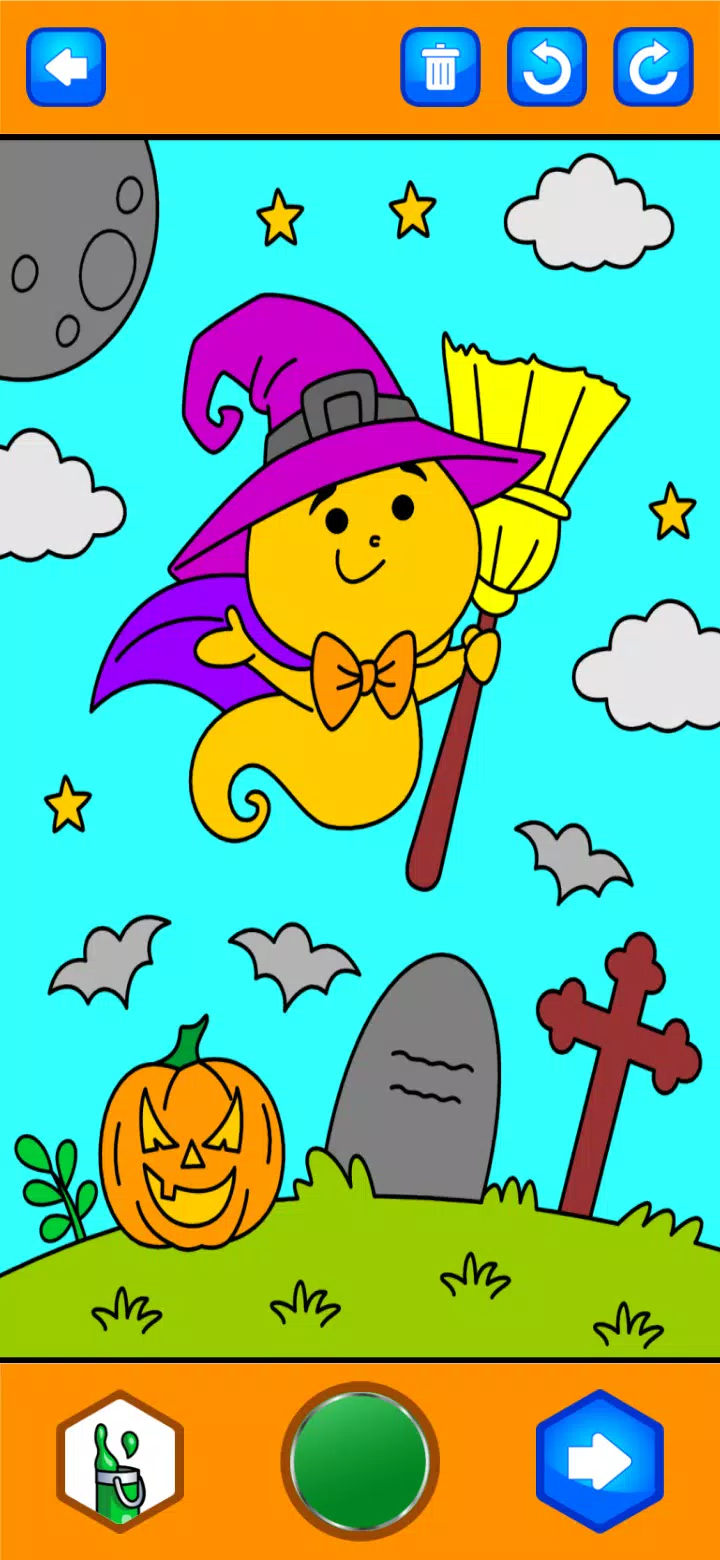 Halloween Coloring Game ภาพหน้าจอ 2