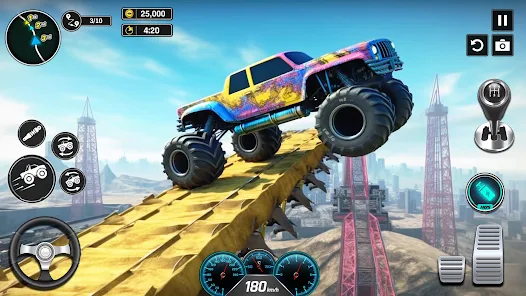 Monster Truck Mega Ramp - Extreme Stunts GT Racing Captura de pantalla 1