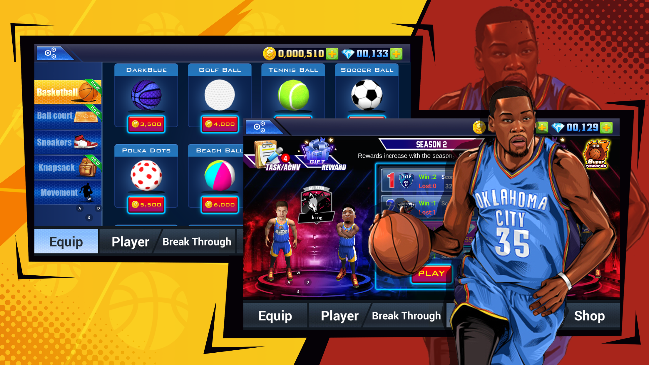 2 VS 2 Basketball Sports Screenshot 1