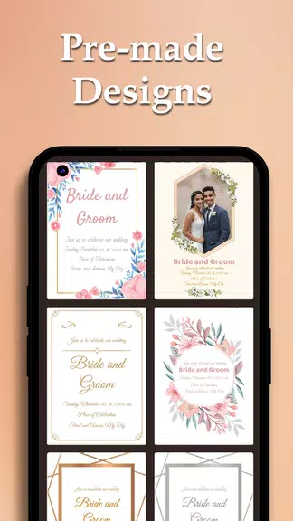 Custom Wedding Cards Maker Capture d'écran 0