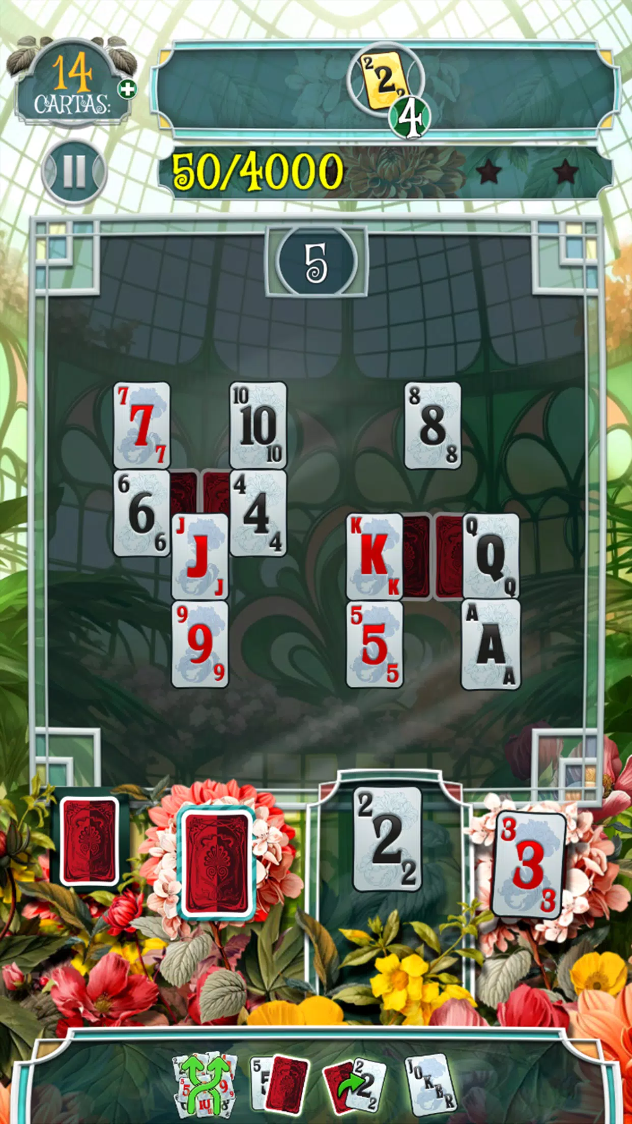 Greenhouse Solitaire TriPeaks Captura de pantalla 2