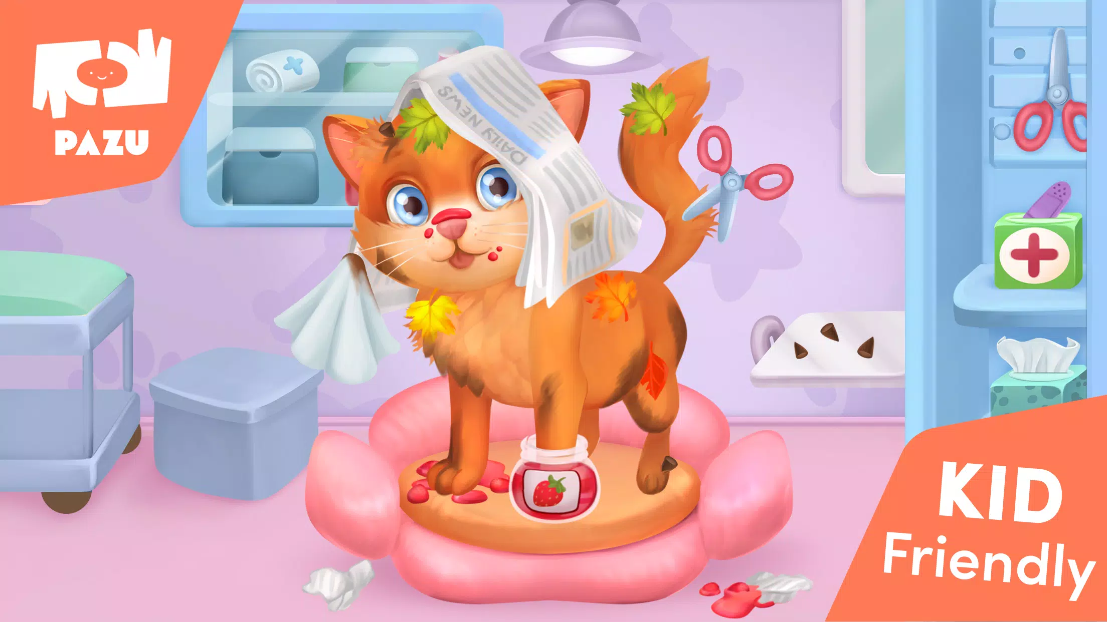 Cat game - Pet Care & Dress up Screenshot 1