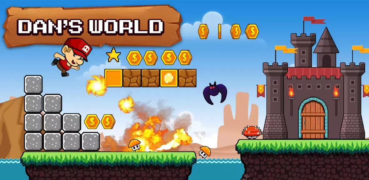 Super Dan's World - Run Game Captura de tela 0