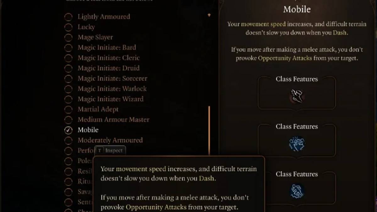 Mobile Feat in Baldur's gate 3