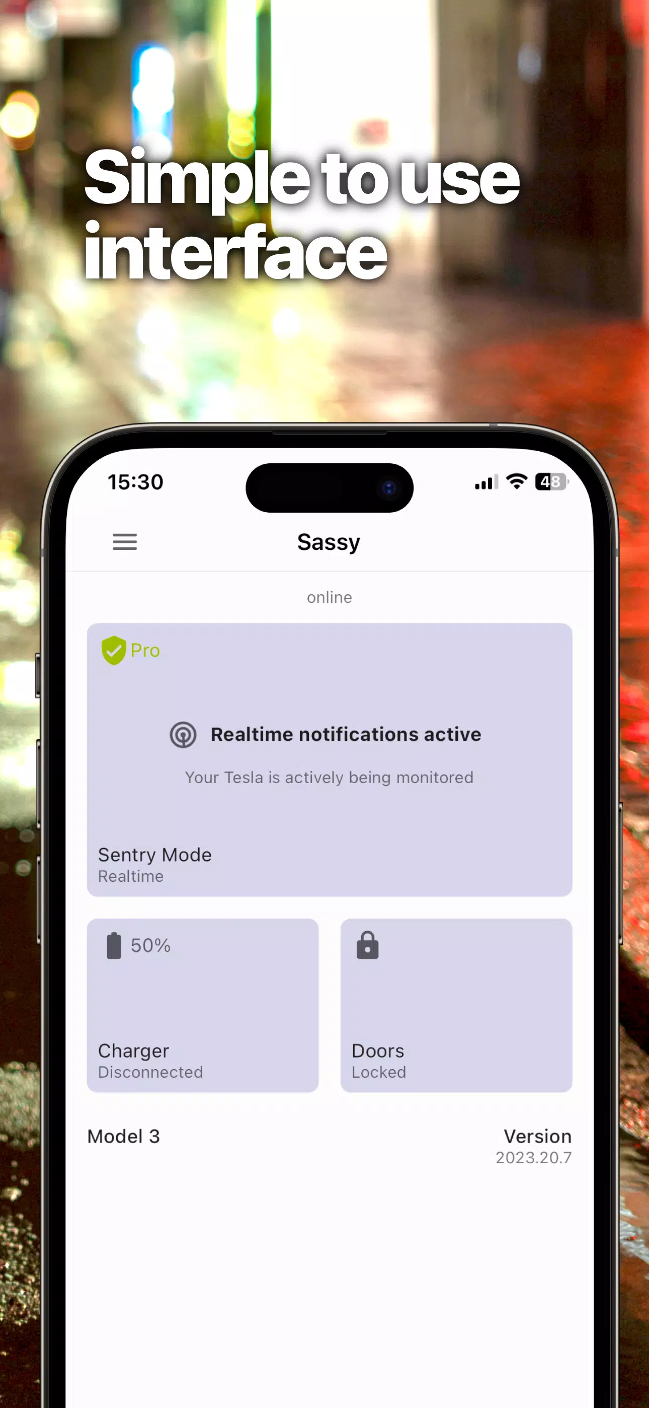 Schermata Sentry Pro—Tesla Notifications 2