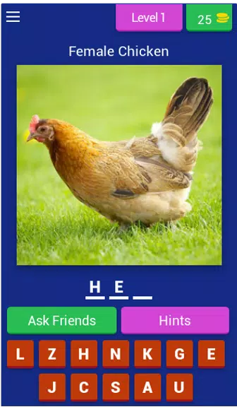 Animal Name: Male, Female, & Young (Animal Game) Скриншот 0