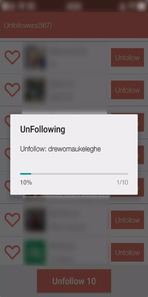 Unfollower Plus - Non followers & Following Ekran Görüntüsü 1