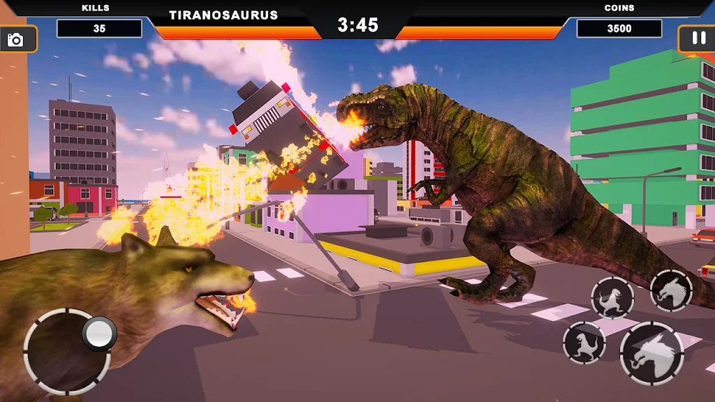 Dinosaur Rampage: Dino City Rampage Simulator Captura de tela 2