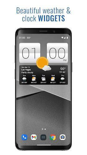 Sense V2 Flip Clock & Weather Скриншот 0