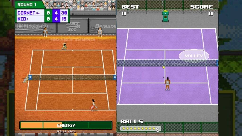 Retro Slam Tenis, Retro Bowl'un yapımcılarından Android'deki en son maç