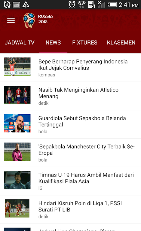 Jadwal Siaran Langsung স্ক্রিনশট 1