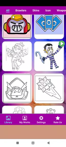 Coloring Book of Brawl S. Fans Captura de tela 2