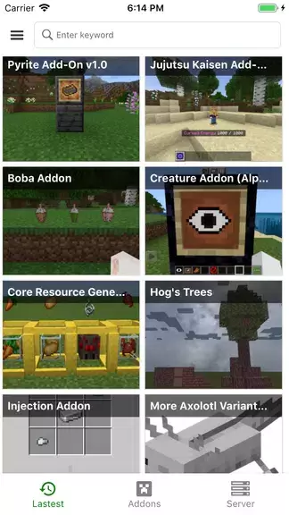 Addons for MCPE - Mods Packs Schermafbeelding 0